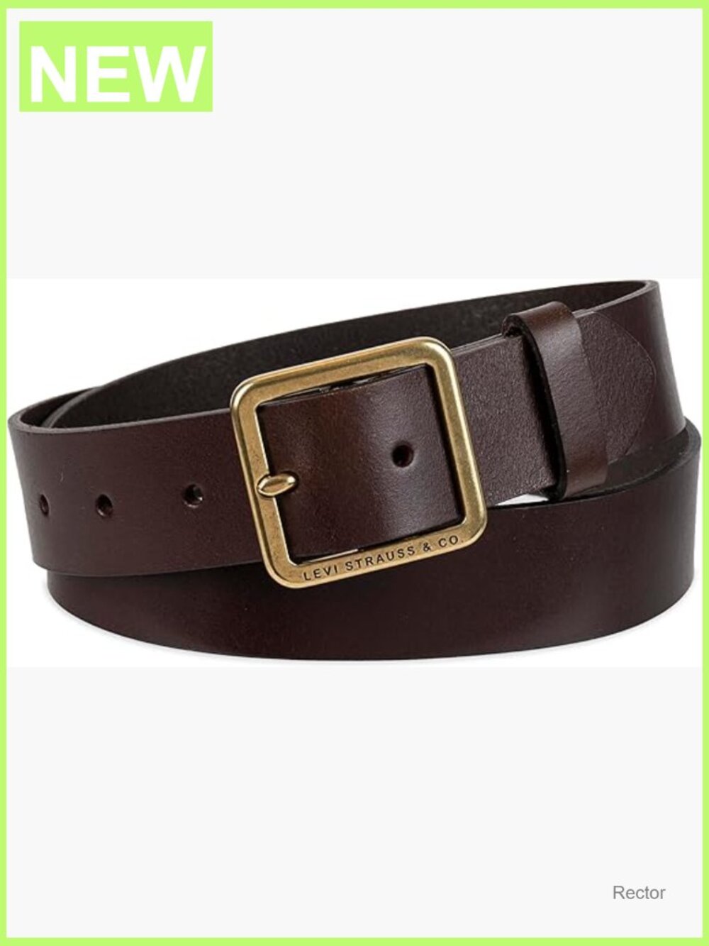 Women's Casual Leather Belt with Square Buckle